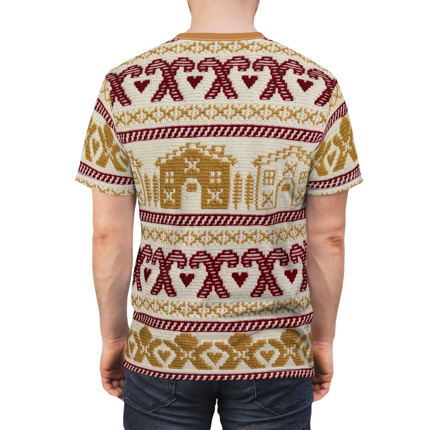 Festive Gingerbread TShirt, Holiday Shirt, Christmas Apparel, Cozy Winter Wear, Unisex Christmas Gift, Candy Cane Tee