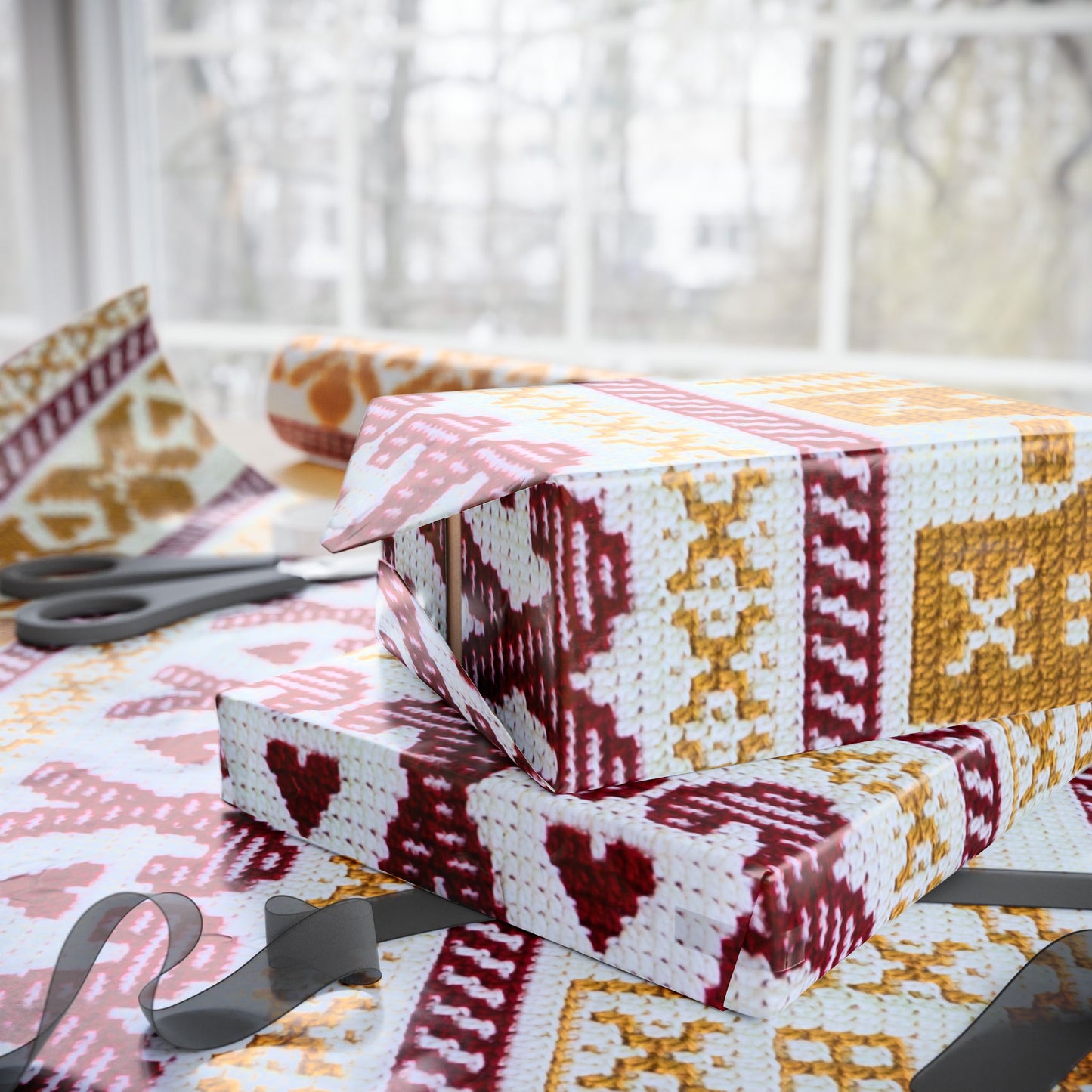Festive Wrapping Paper, Christmas Gift Wrap, Holiday Decor, Gingerbread Theme, Winter Celebration, Eco-Friendly Gift Wrap