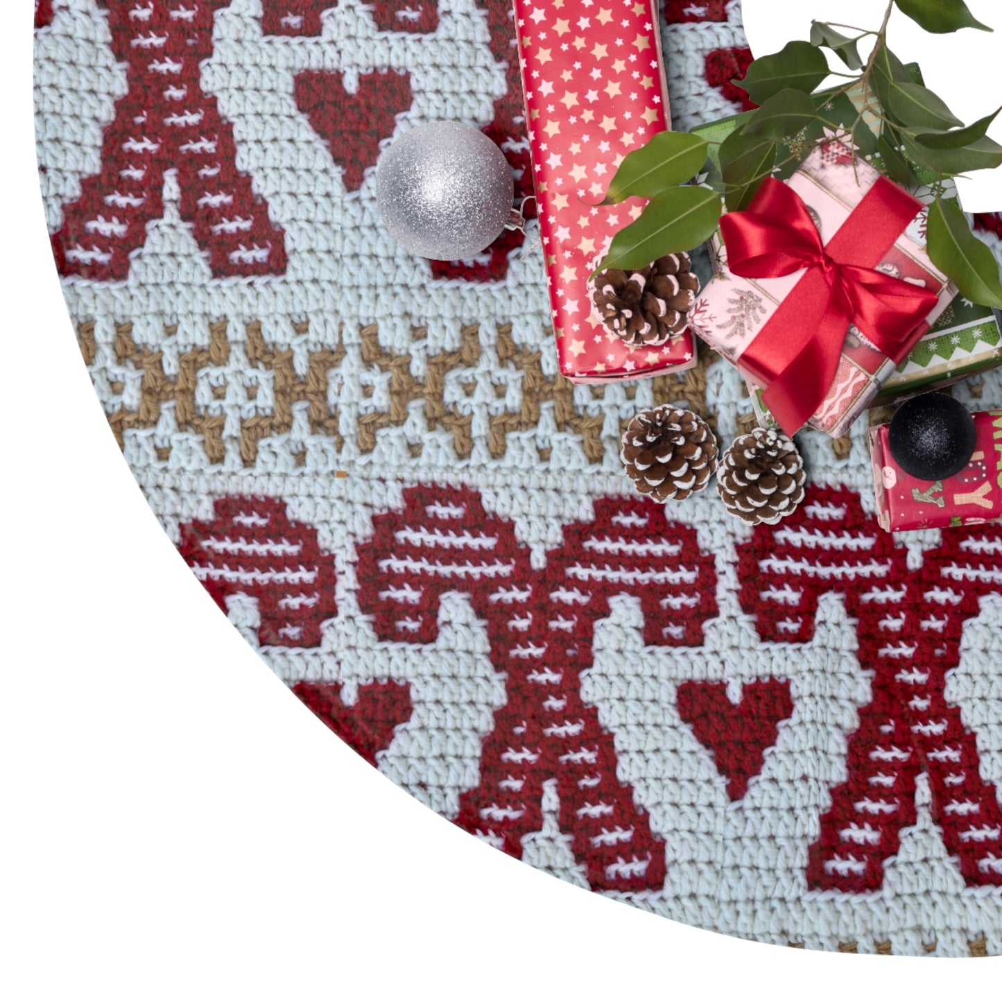 Candy Cane Christmas Tree Skirt, Festive Holiday Decor, Gingerbread Themed Tree Mat, Cozy Christmas Vibes, Gift for Home