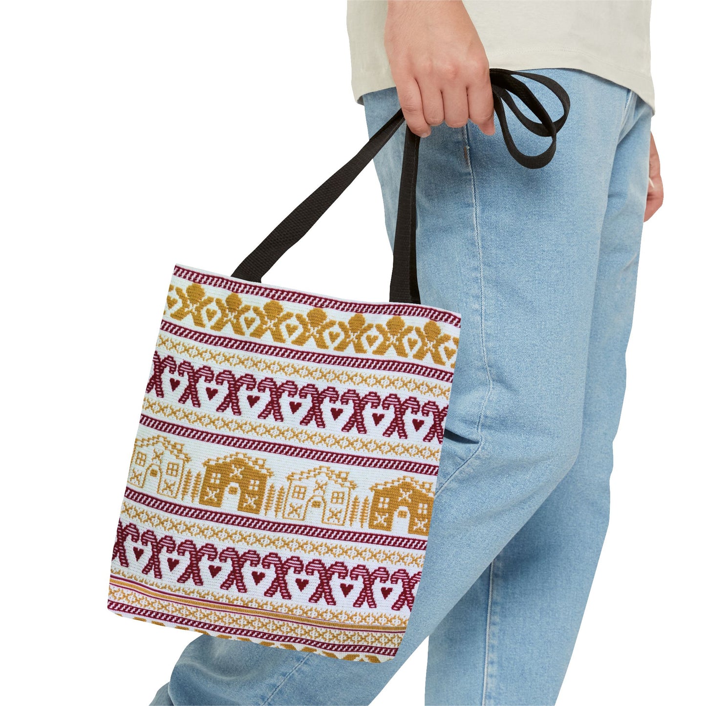 Crochet Project Bag - Stylish Tote, Knitter's Project Bag, Eco-Friendly Shopper, Perfect Gift for Her