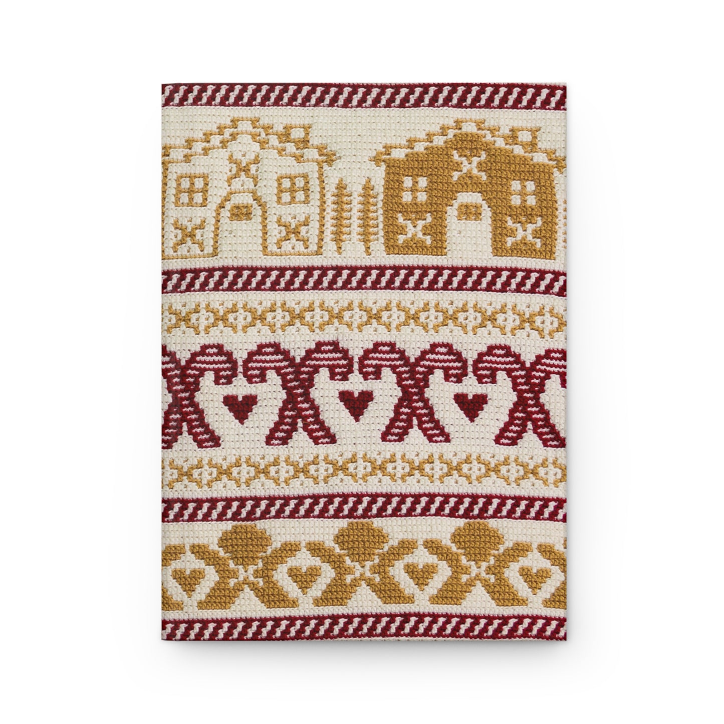 Cozy Holiday Hardcover Journal, Winter Journal, Gift for Writers, Cute Notebook, Christmas Decor, Journal with Candy Cane Design