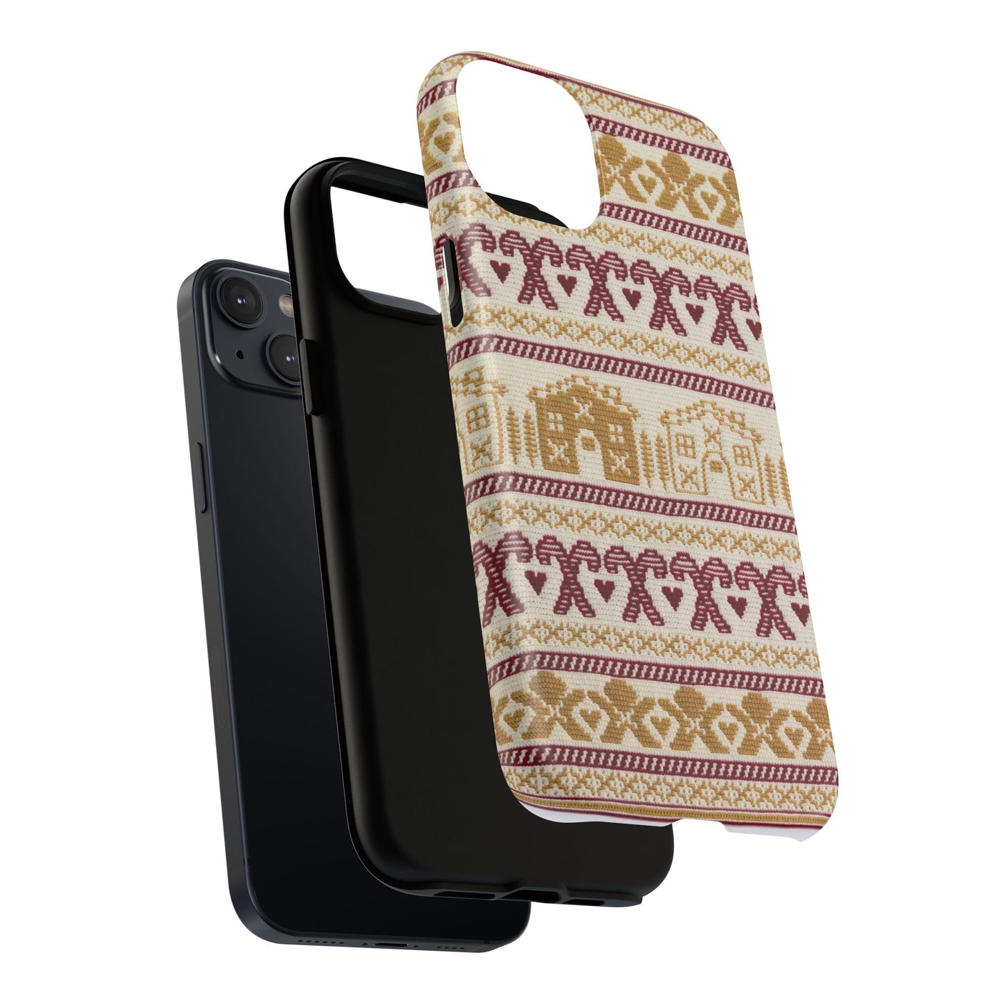 Festive Gingerbread Phone Case, Christmas Phone Cover, Holiday Accessory, Gift for Her, Winter Fun