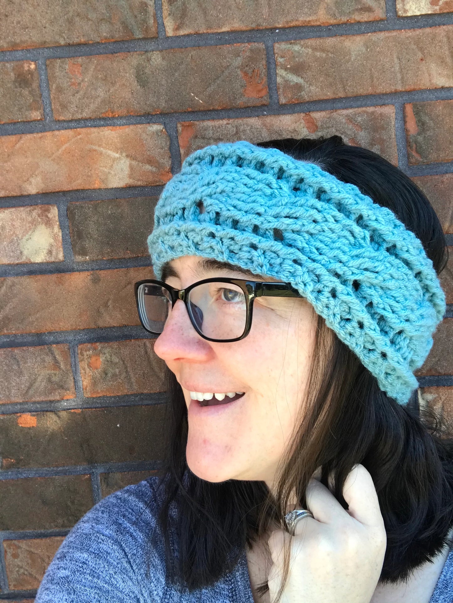 PDF Crochet Cabled Ear Warmer Pattern: Crocheted Cable Headband, Knit Handmade Textured Hat Crochet Pattern