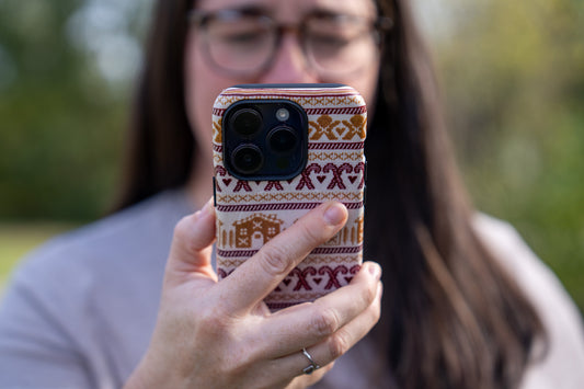 Festive Gingerbread Phone Case, Christmas Phone Cover, Holiday Accessory, Gift for Her, Winter Fun