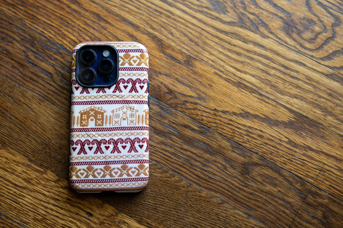 Festive Gingerbread Phone Case, Christmas Phone Cover, Holiday Accessory, Gift for Her, Winter Fun