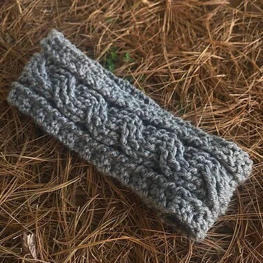 PDF Crochet Cabled Ear Warmer Pattern: Crocheted Cable Headband, Knit Handmade Textured Hat Crochet Pattern