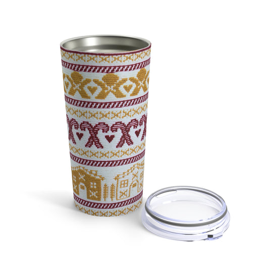 Gingerbread Holiday Tumbler 20oz, Festive Christmas Travel Mug, Cozy Winter Beverage Cup, Cute Holiday Gift, Foodie Drinkware