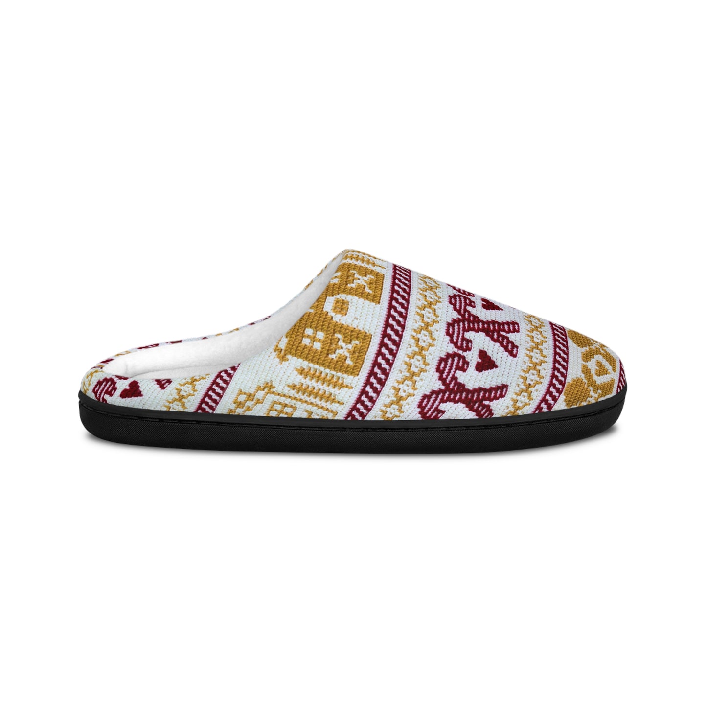 Cozy Women's Indoor Slippers, Stylish Slippers for Home, Gift for Her, Winter Fashion, Holiday Comfort, Gingerbread & Candy Canes