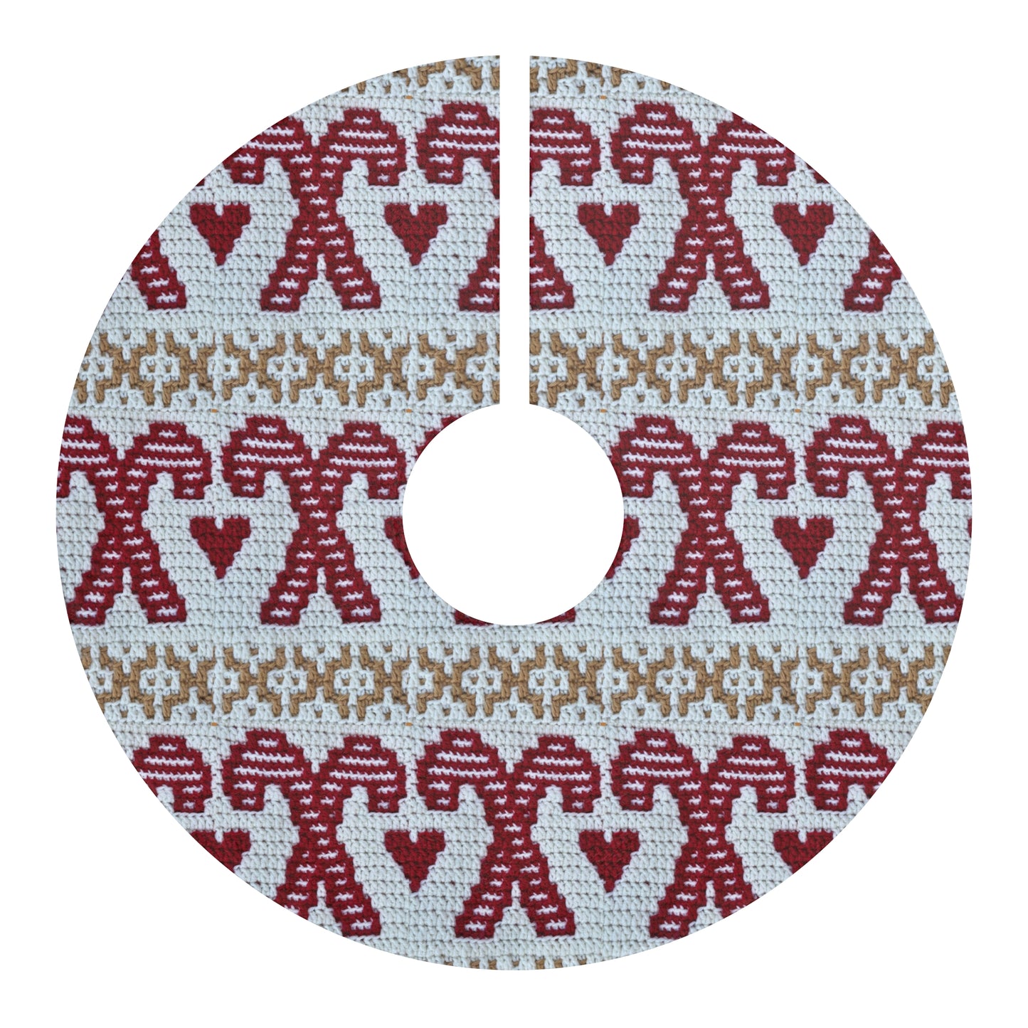 Candy Cane Christmas Tree Skirt, Festive Holiday Decor, Gingerbread Themed Tree Mat, Cozy Christmas Vibes, Gift for Home