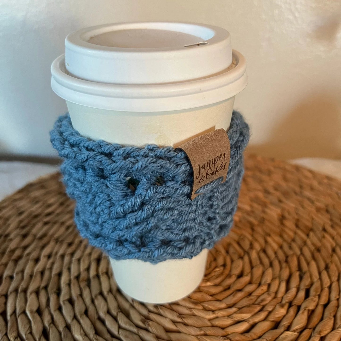 PDF Coffee Cup Cozy Crochet Pattern. Quick Cable Cup Cozy Crochet Pattern. Cabled Crochet Cup Sleeve stash buster pattern