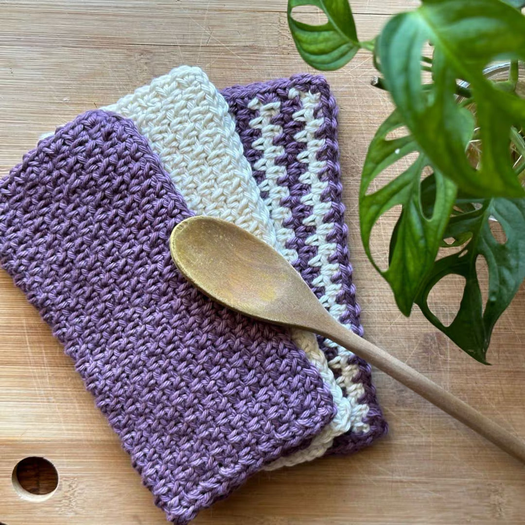 PDF Washcloth Crochet Pattern using Moss Stitch. Wash Cloth, Dust cloth, Dish Rag or Kitchen Wipe crochet pattern