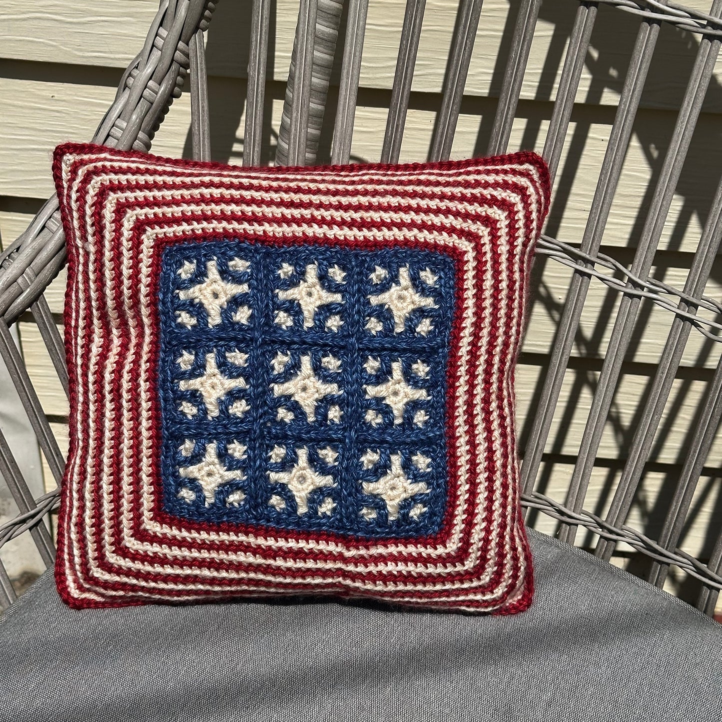 4th of July Mosaic Pillow