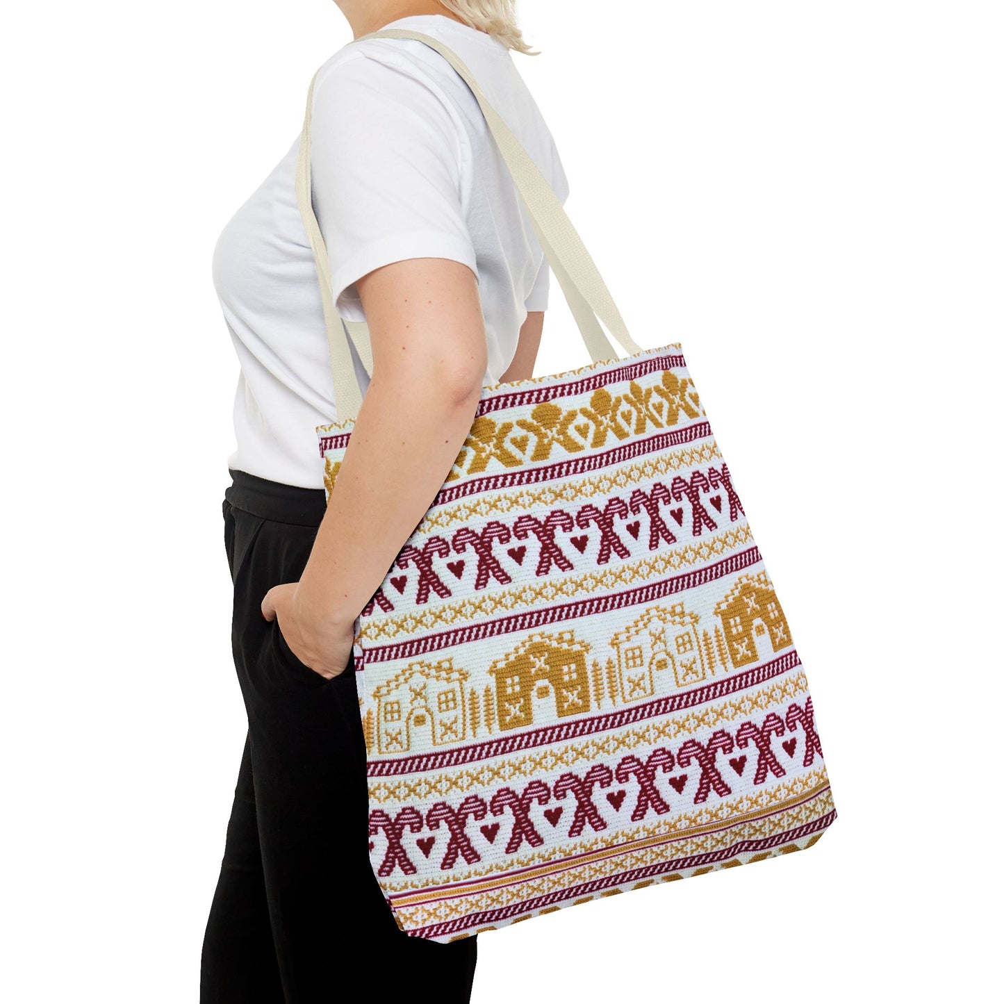 Crochet Project Bag - Stylish Tote, Knitter's Project Bag, Eco-Friendly Shopper, Perfect Gift for Her
