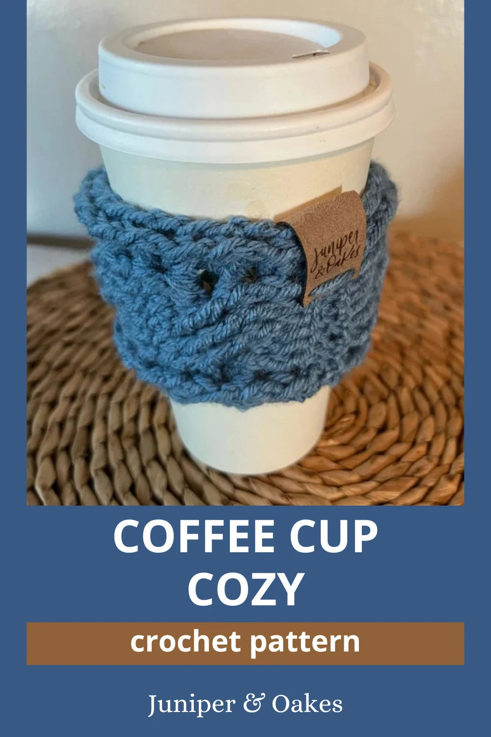 PDF Coffee Cup Cozy Crochet Pattern. Quick Cable Cup Cozy Crochet Pattern. Cabled Crochet Cup Sleeve stash buster pattern