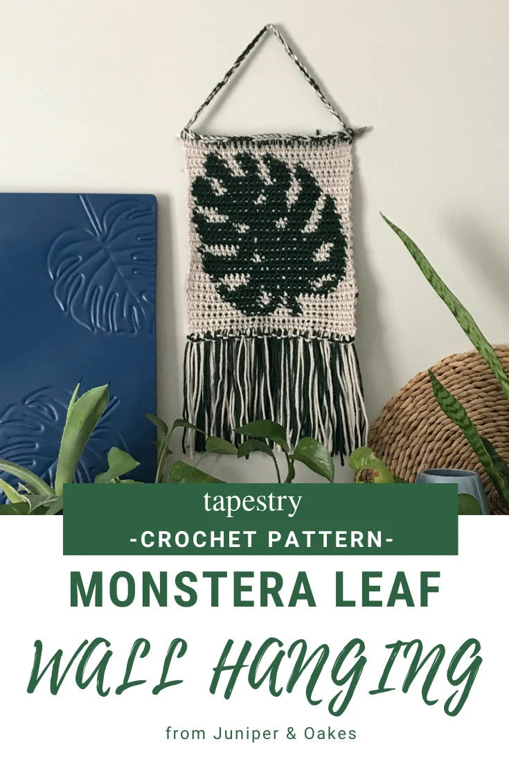 PDF Monstera Crochet Wall Hanging PATTERN: Monstera Leaf Wall Hanging Tapestry for Home Decor. Crochet Patten Download