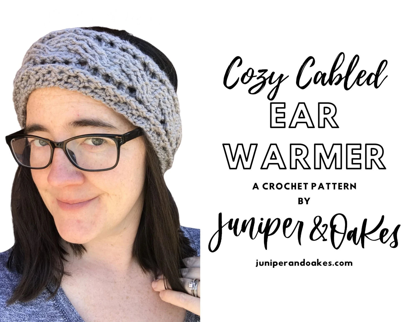 PDF Crochet Cabled Ear Warmer Pattern: Crocheted Cable Headband, Knit Handmade Textured Hat Crochet Pattern