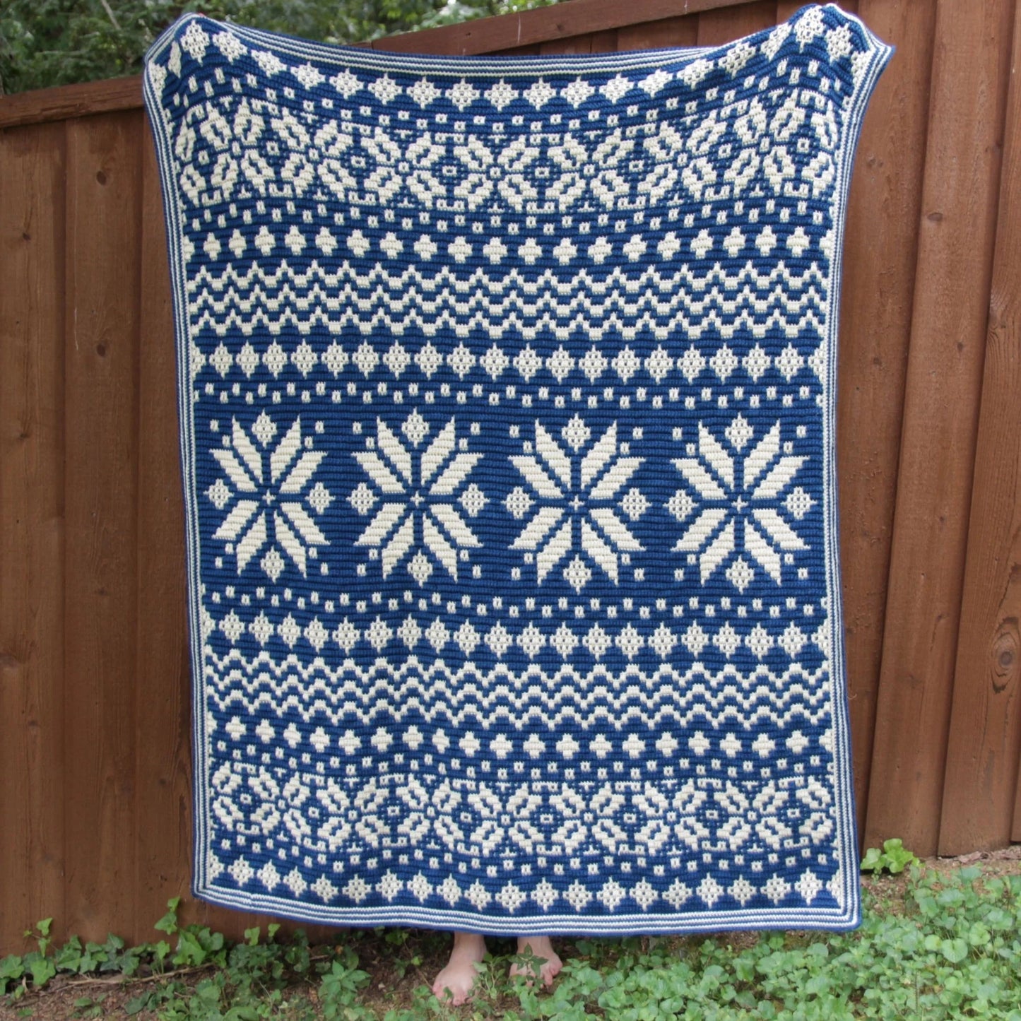 Mosaic Crochet Blanket Pattern | Nordic Star CAL | Winter Mosaic Afghan | Crochet Pattern Only