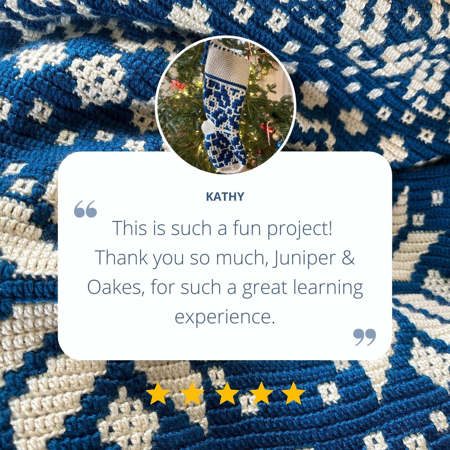 Mosaic Crochet Stocking Pattern | Nordic Star CAL | Winter Mosaic Christas Stocking | Crochet Pattern Only