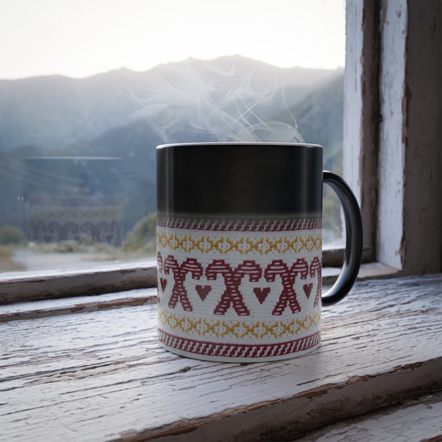 Festive Color Morphing Mug, Cozy Winter Beverage Mug, Holiday Gift, Christmas Coffee Cup, Hot Cocoa Cup, Unique Present Ideas, Coffee Lovers