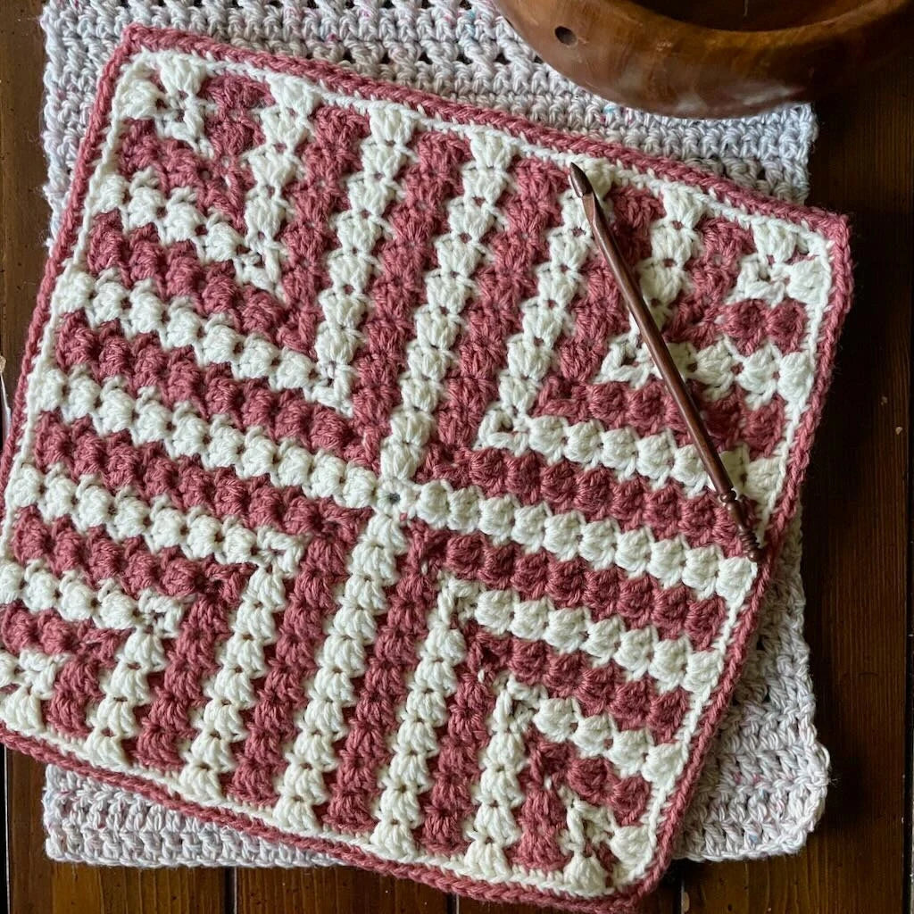 Mosaic Crochet Blanket Granny Square Pattern | Criss Cross | X-shape | Afghan Block Crochet Pattern
