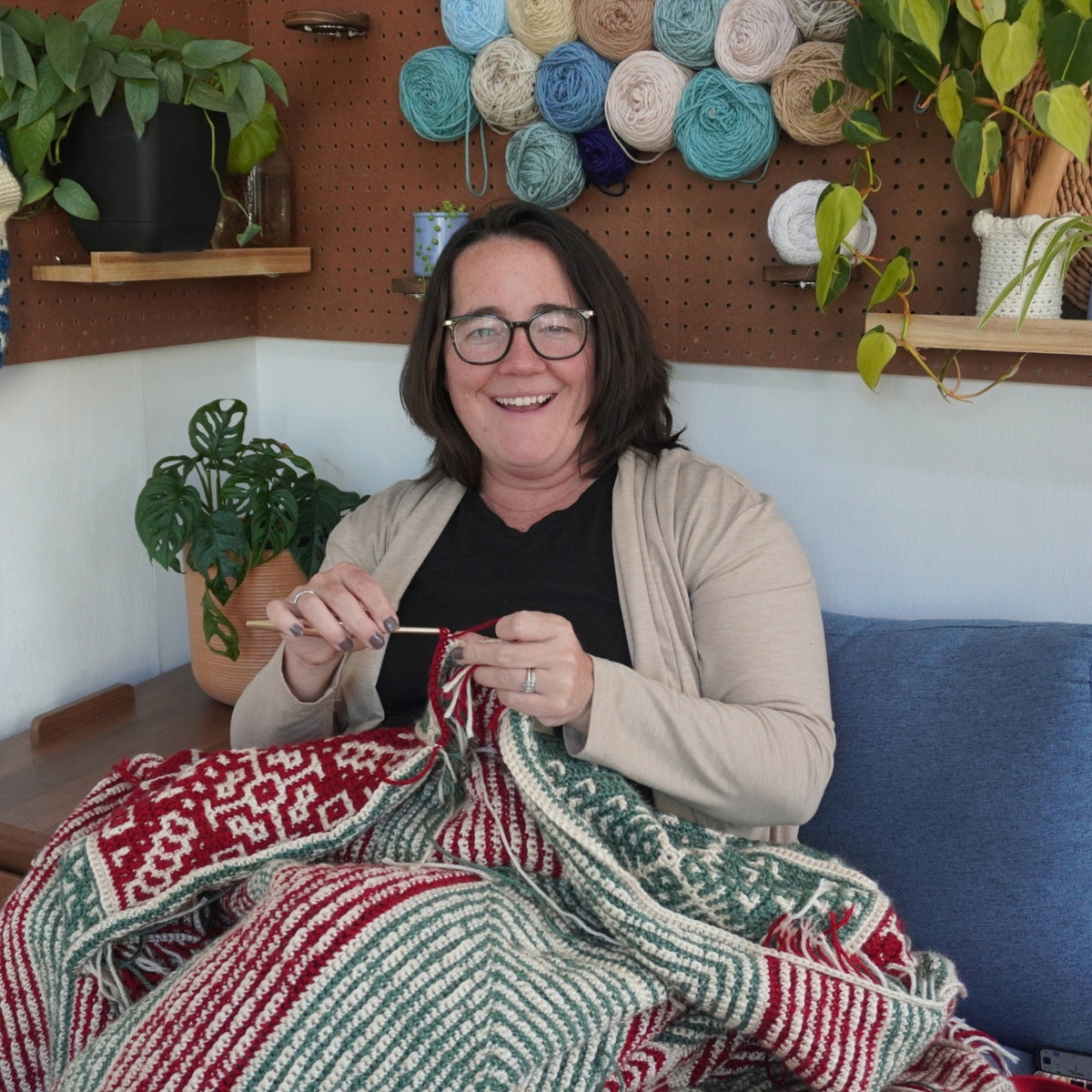 Frosted Windowpane Blanket - Overlay Mosaic Crochet Snowflake Blanket Pattern - PDF