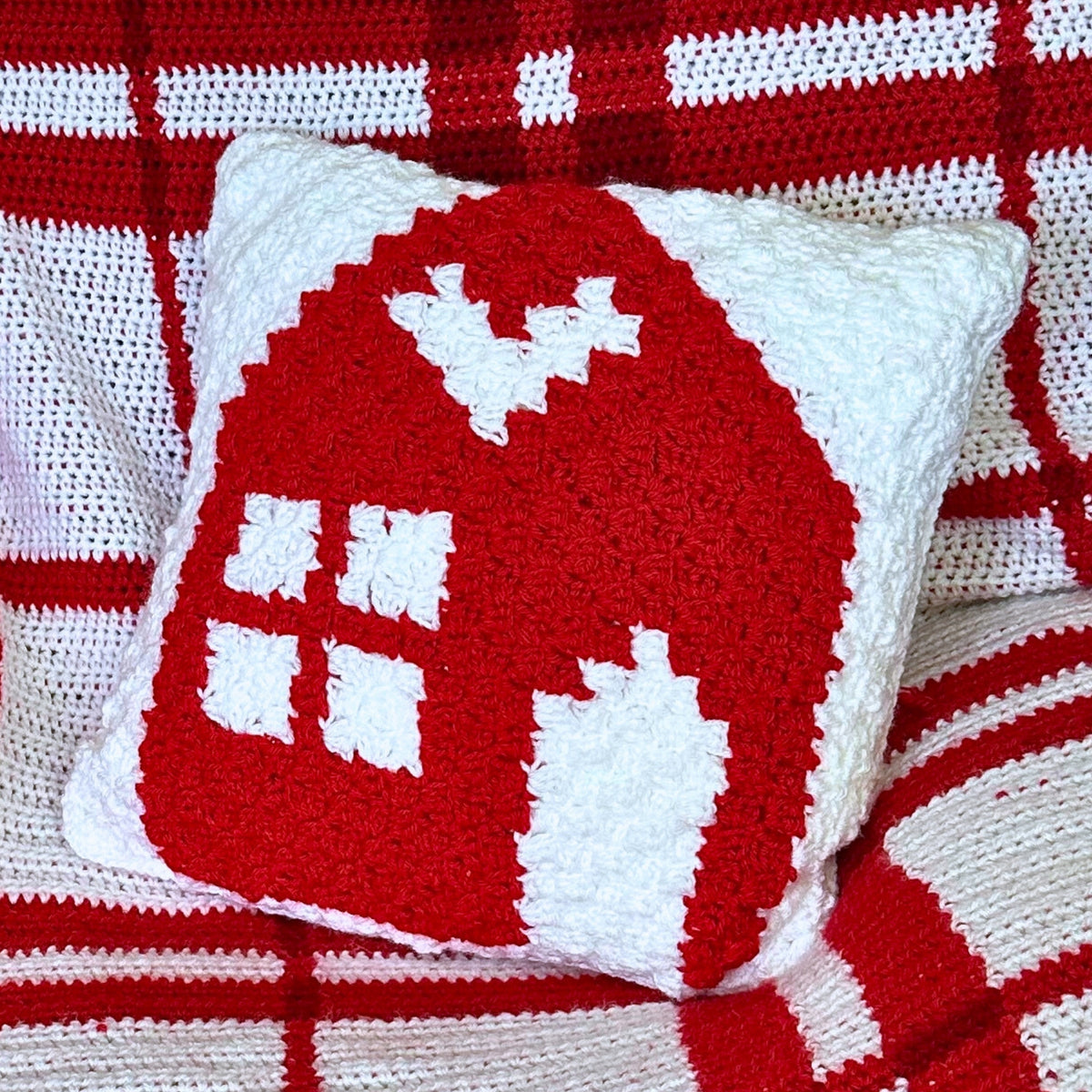 Nordic Cottage Pillow | Easy C2C Crochet Pillow Pattern + Chart
