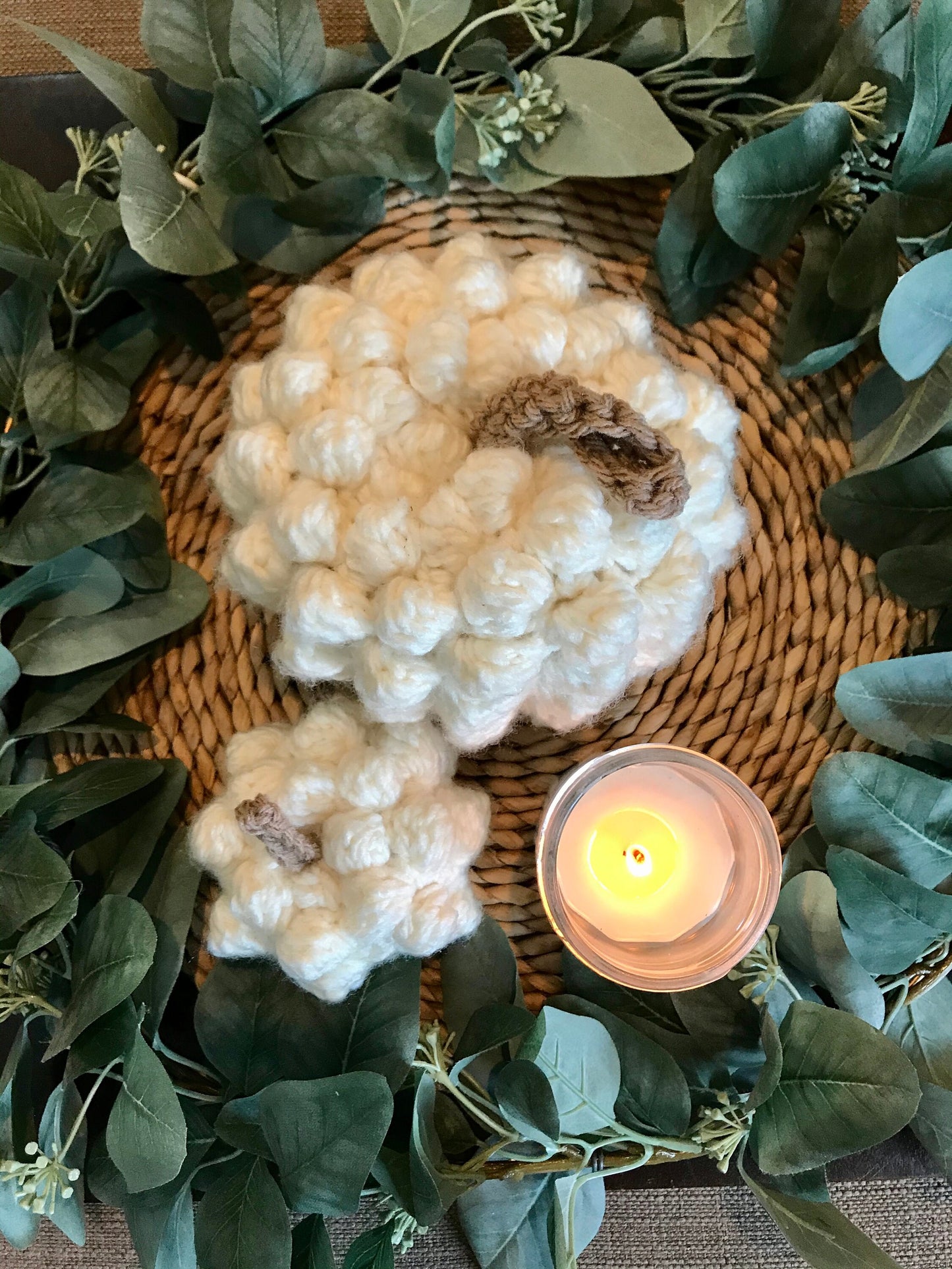 PDF Bobble Pumpkin Crochet Pattern. 2 sizes: Deluxe Halloween Plush Decor. Boho Pumpkin Knit Yarn for Thanksgiving Fall Decoration