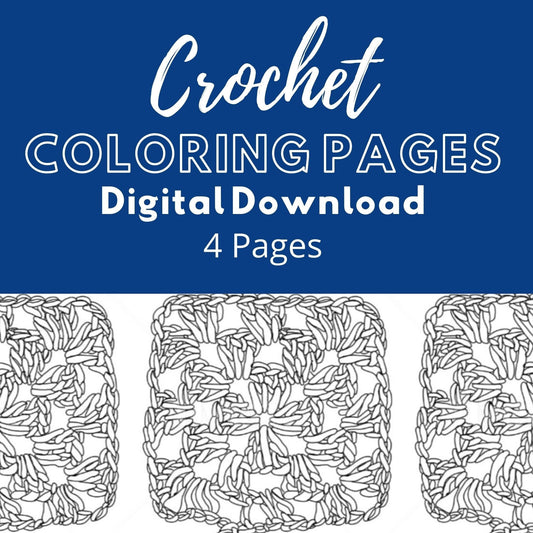 Crochet Coloring Pages | Digital Instant Download | Printable