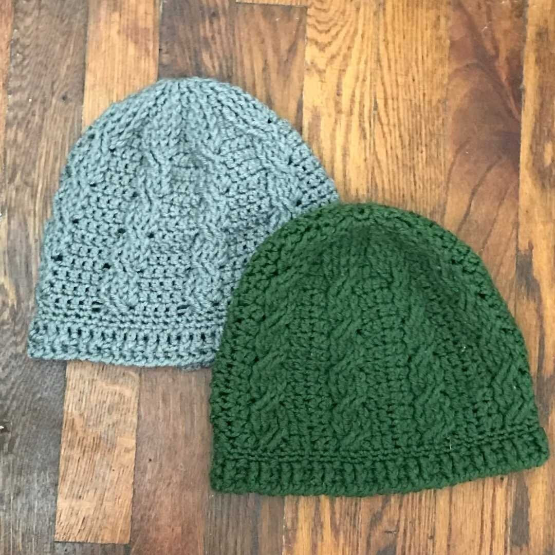 PDF Cabled Beanie Crochet Pattern. Crochet this Hat Using Worsted Yarn for your Man! Mens crochet pattern for boyfriend, son, husband gift