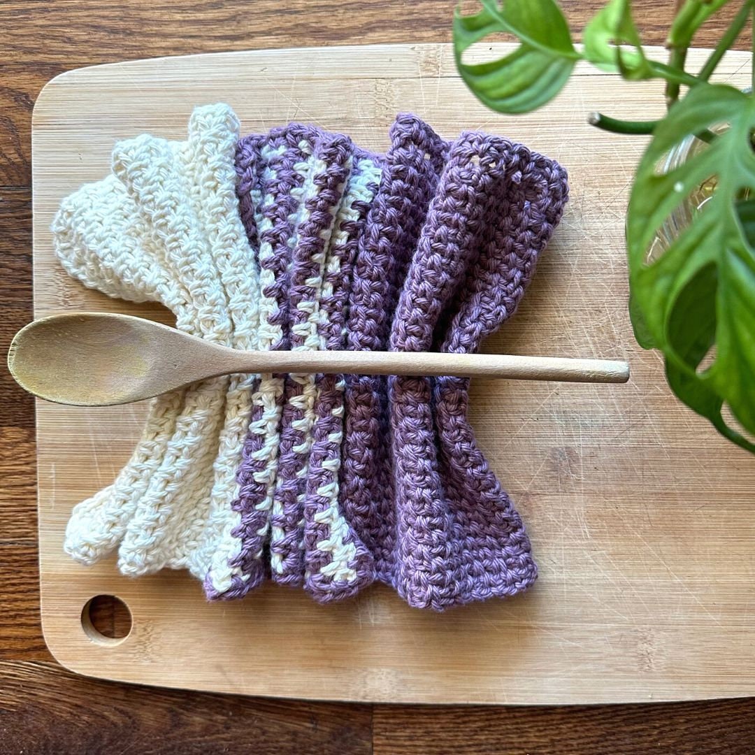 PDF Washcloth Crochet Pattern using Moss Stitch. Wash Cloth, Dust cloth, Dish Rag or Kitchen Wipe crochet pattern