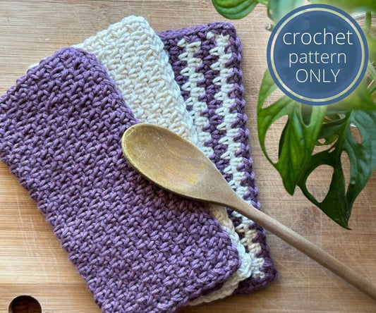 PDF Washcloth Crochet Pattern using Moss Stitch. Wash Cloth, Dust cloth, Dish Rag or Kitchen Wipe crochet pattern