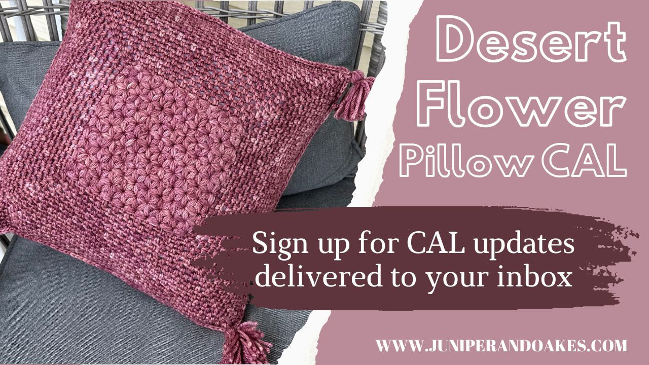 PDF Desert Flower Pillow Crochet Pattern. Throw Pillow Pattern using Jasmine crochet stitch and worsted yarn. Cushion cover crochet pattern