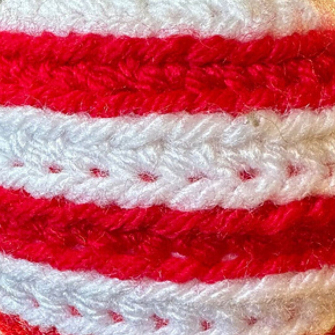 PDF Striped Christmas Bauble crochet PATTERN. Christmas Tree Ornament crochet pattern digital download only