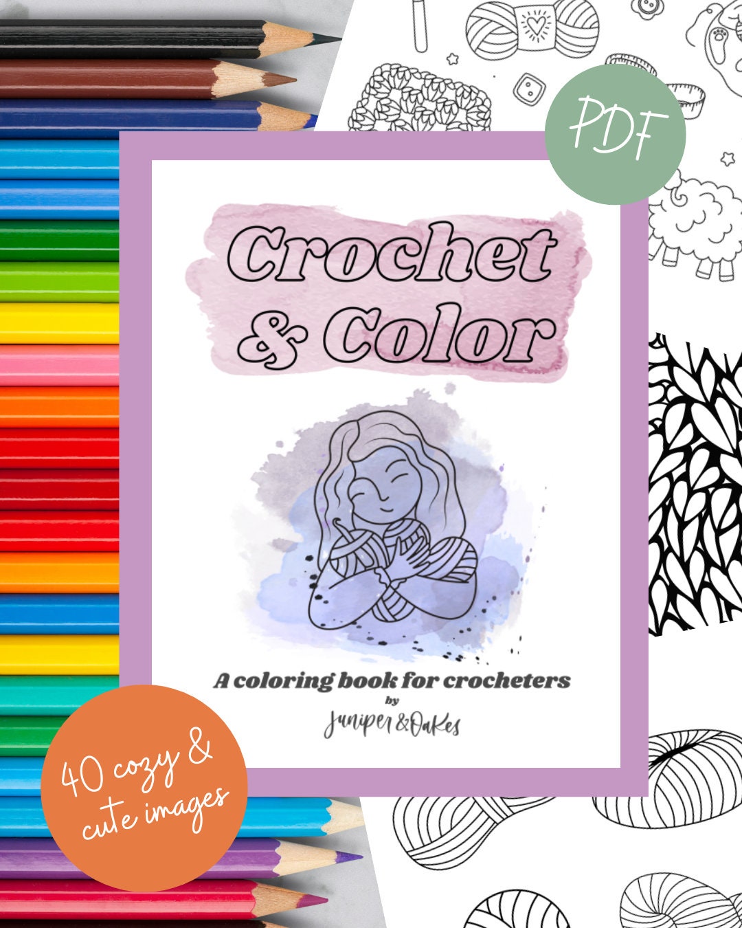 Crochet Coloring Book | Digital Instant Download | Printable