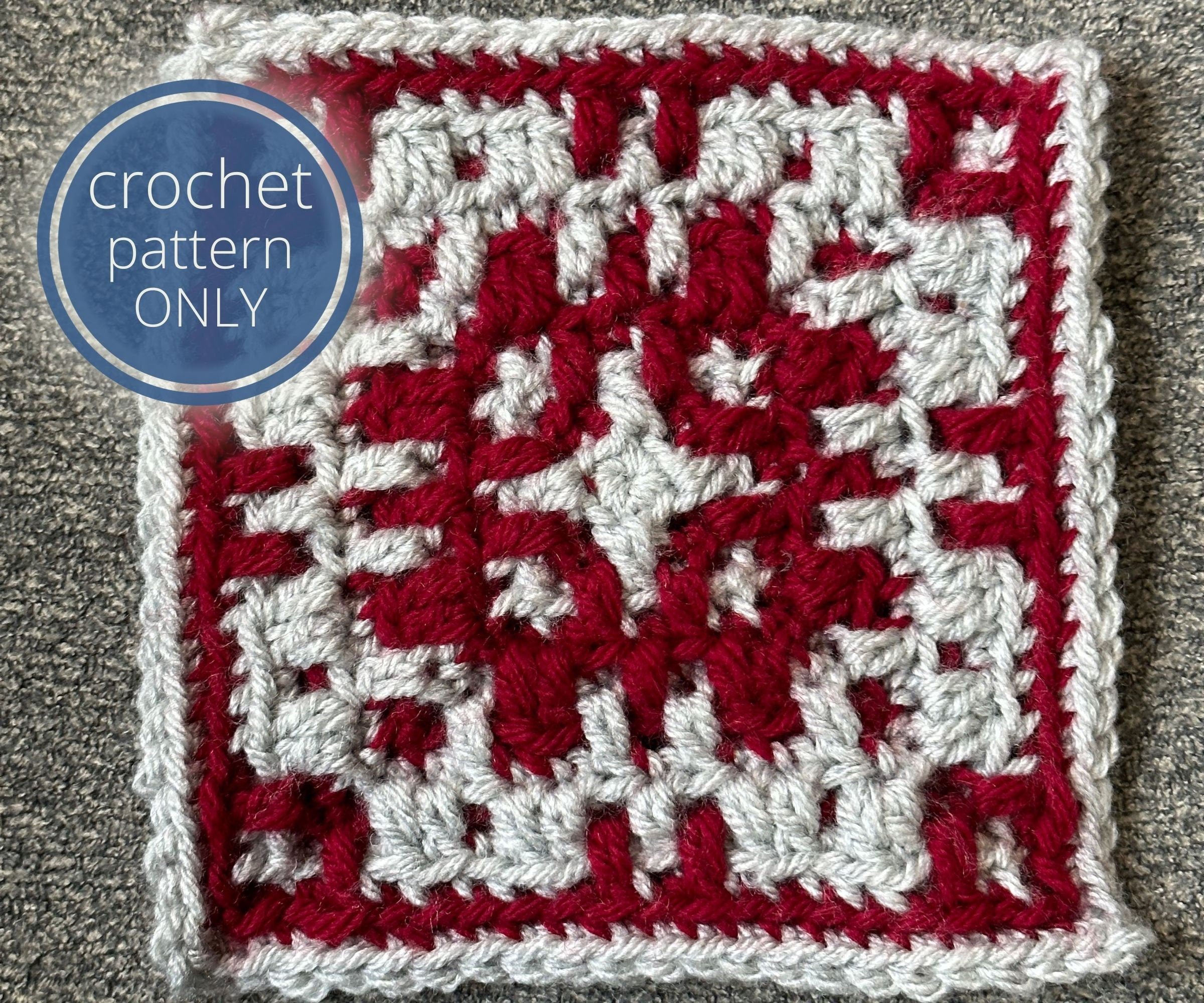 Melange Blanket Square | Mosaic Crochet Block Pattern – Juniper & Oakes