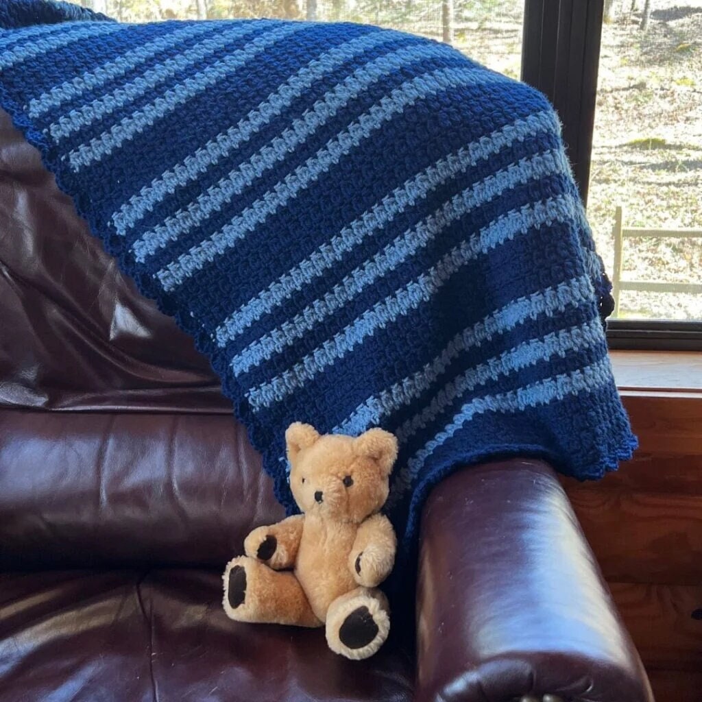 PDF JJs Baby Blanket Pattern: Multiple stitch Afghan Crochet Pattern. Baby Blankie Lovey pattern. PDF digital download