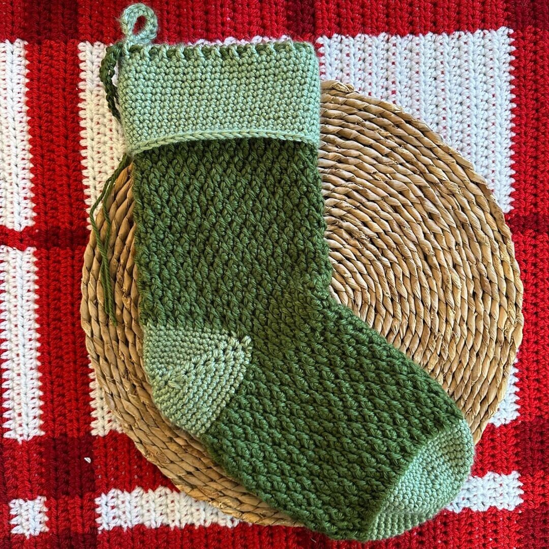 Christmas Stocking Crochet Pattern | Alpine Stitch | Quick Christmas Gift