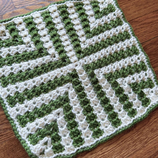 Mosaic Crochet Blanket Granny Square Pattern | Criss Cross | X-shape | Afghan Block Crochet Pattern