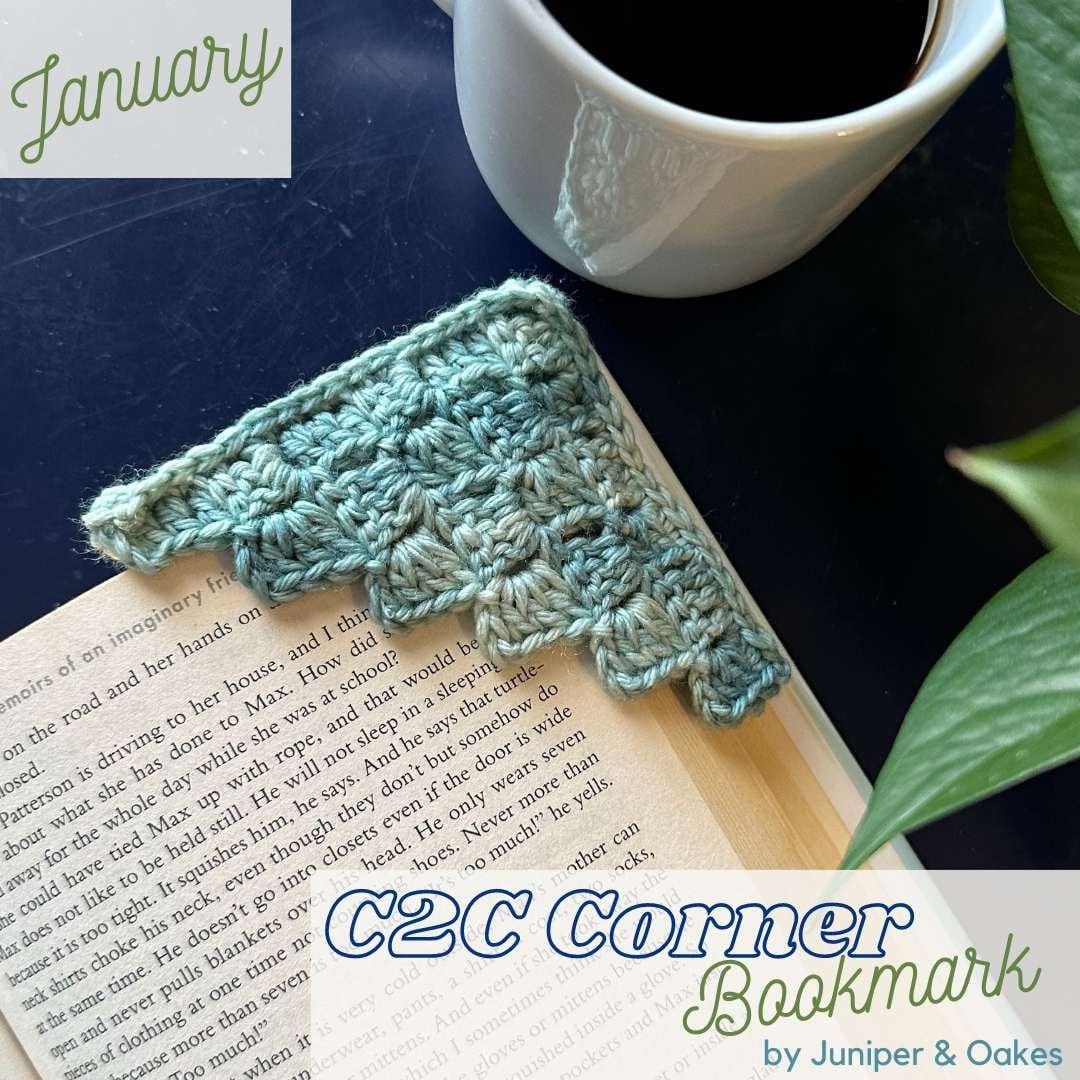 C2C Corner Bookmark Crochet Pattern - Easy Project for Book Lovers and Crocheters