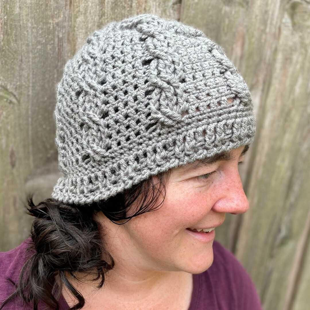 Cozy Cabled Beanie - Crochet Pattern - Hat Using Worsted Yarn
