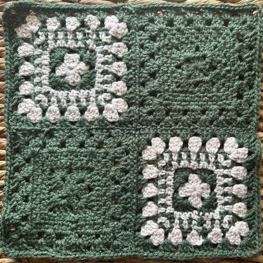 Elegant Granny Square Crochet Pattern PDF - Intermediate Aran Yarn
