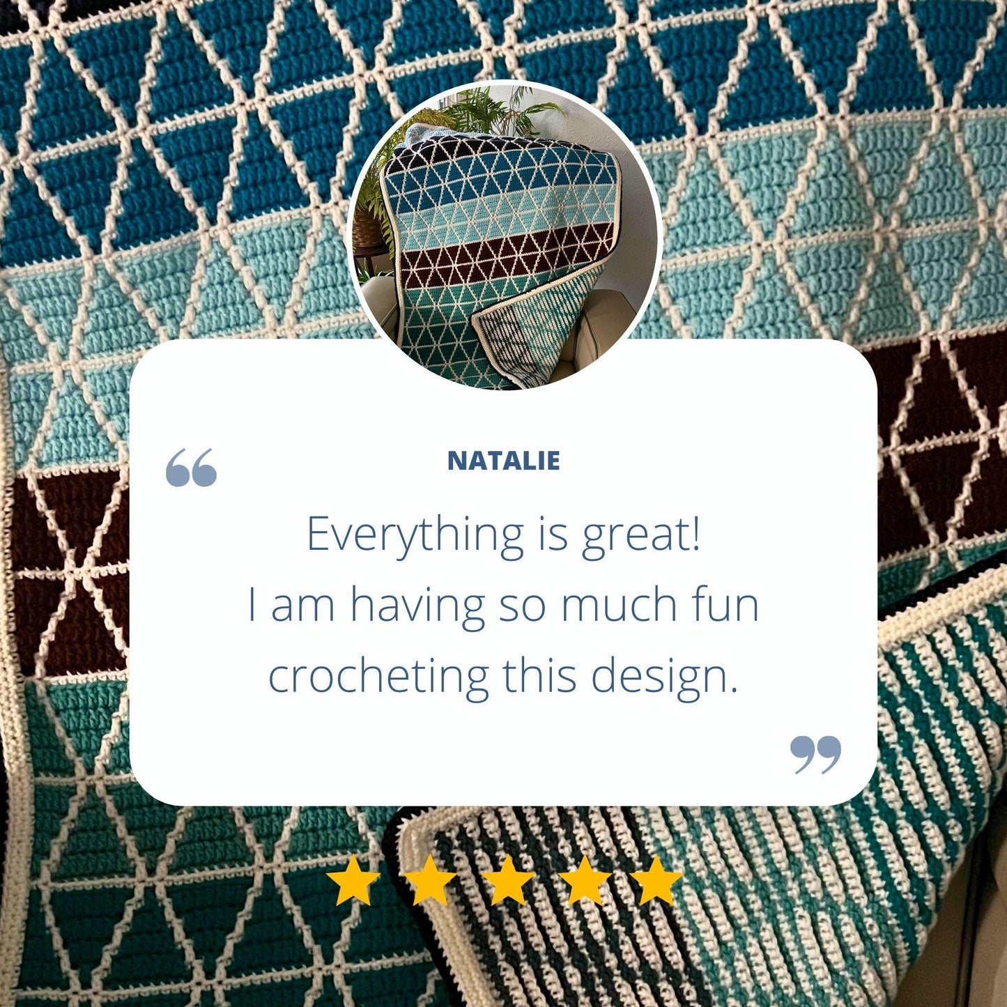 Mosaic Triangles Baby Blanket | Overlay Mosaic Crochet Pattern