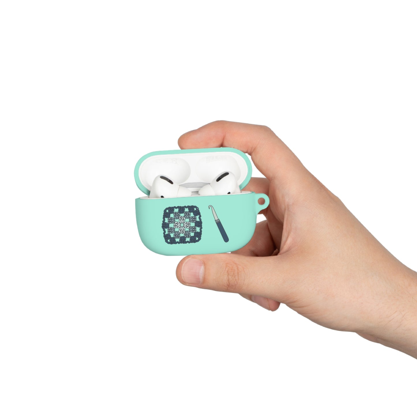 Granny Square AirPods Case Cover | Crochet-themed AirPod Pro Wireless Earbud Case, Trendy Gift for Crochet Lovers