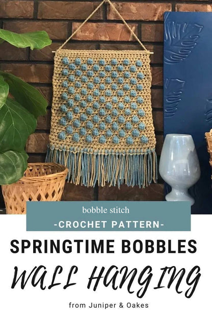 Springtime Bobbles Wall Hanging | Textured Crochet Pattern