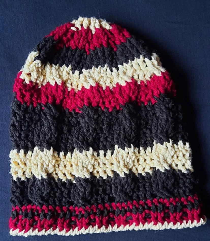 PDF Cabled Beanie Crochet Pattern. Crochet this Hat Using Worsted Yarn for your Man! Mens crochet pattern for boyfriend, son, husband gift