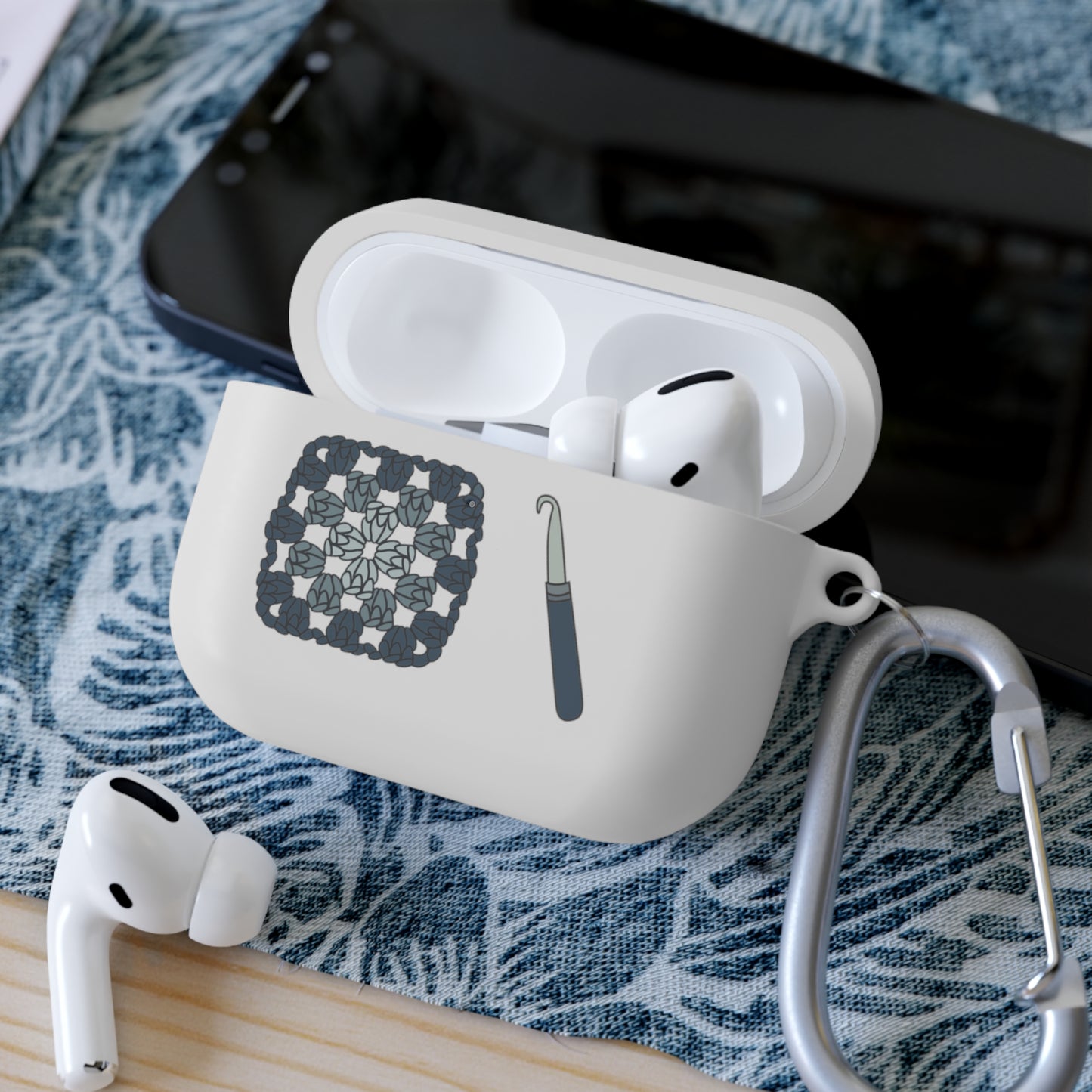 Granny Square AirPods Case Cover | Crochet-themed AirPod Pro Wireless Earbud Case, Trendy Gift for Crochet Lovers