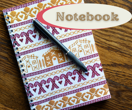Whimsical Christmas Spiral Notebook - Festive Gingerbread Design, Holiday Gift, Journaling, School Supplies, Winter Decor, Scrapbooking