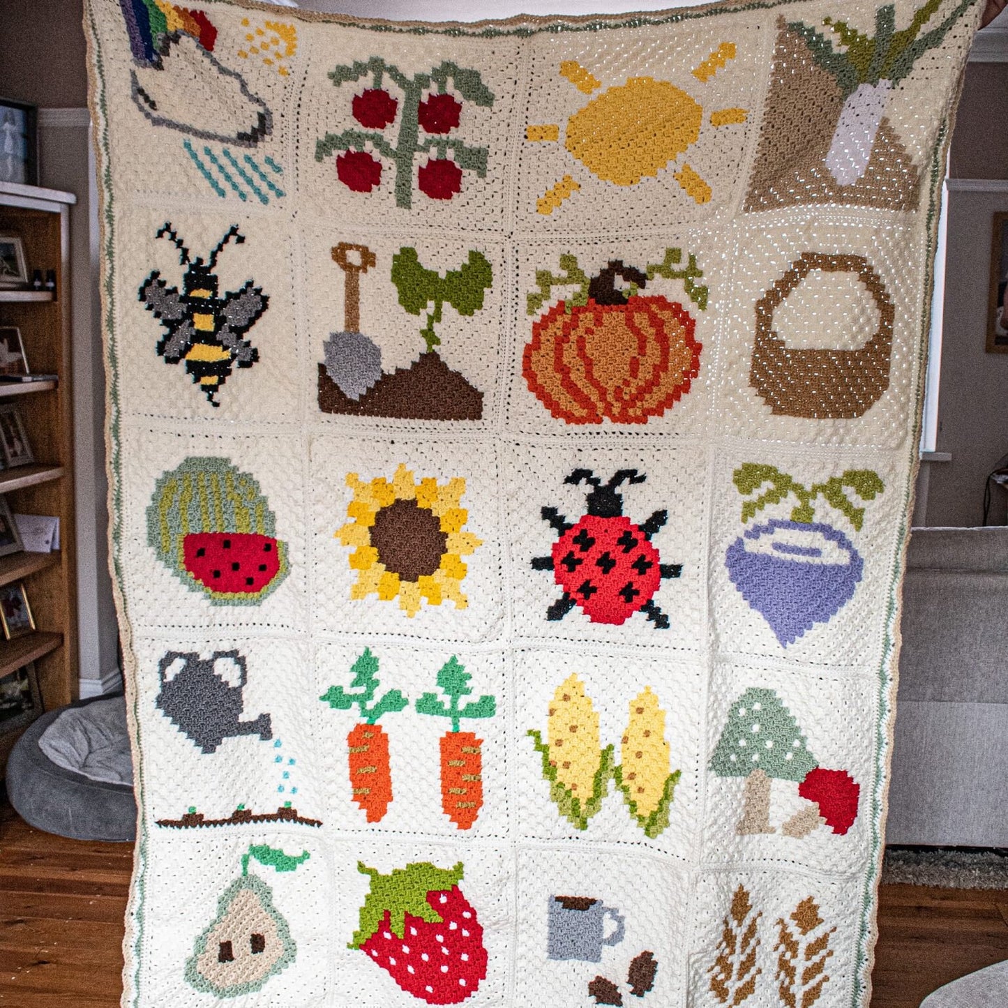 PDF Planting in the Dirt C2C Crochet PATTERN. Corner to Corner Garden Lover Afghan Square
