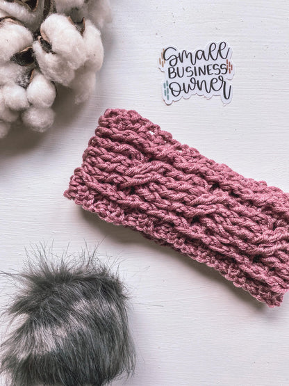 Cozy Cabled Ear Warmer | Crochet Headband Pattern