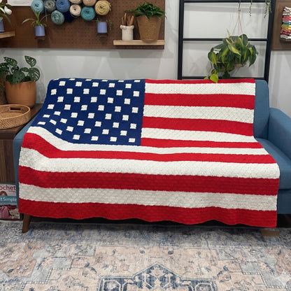 American Flag C2C Blanket